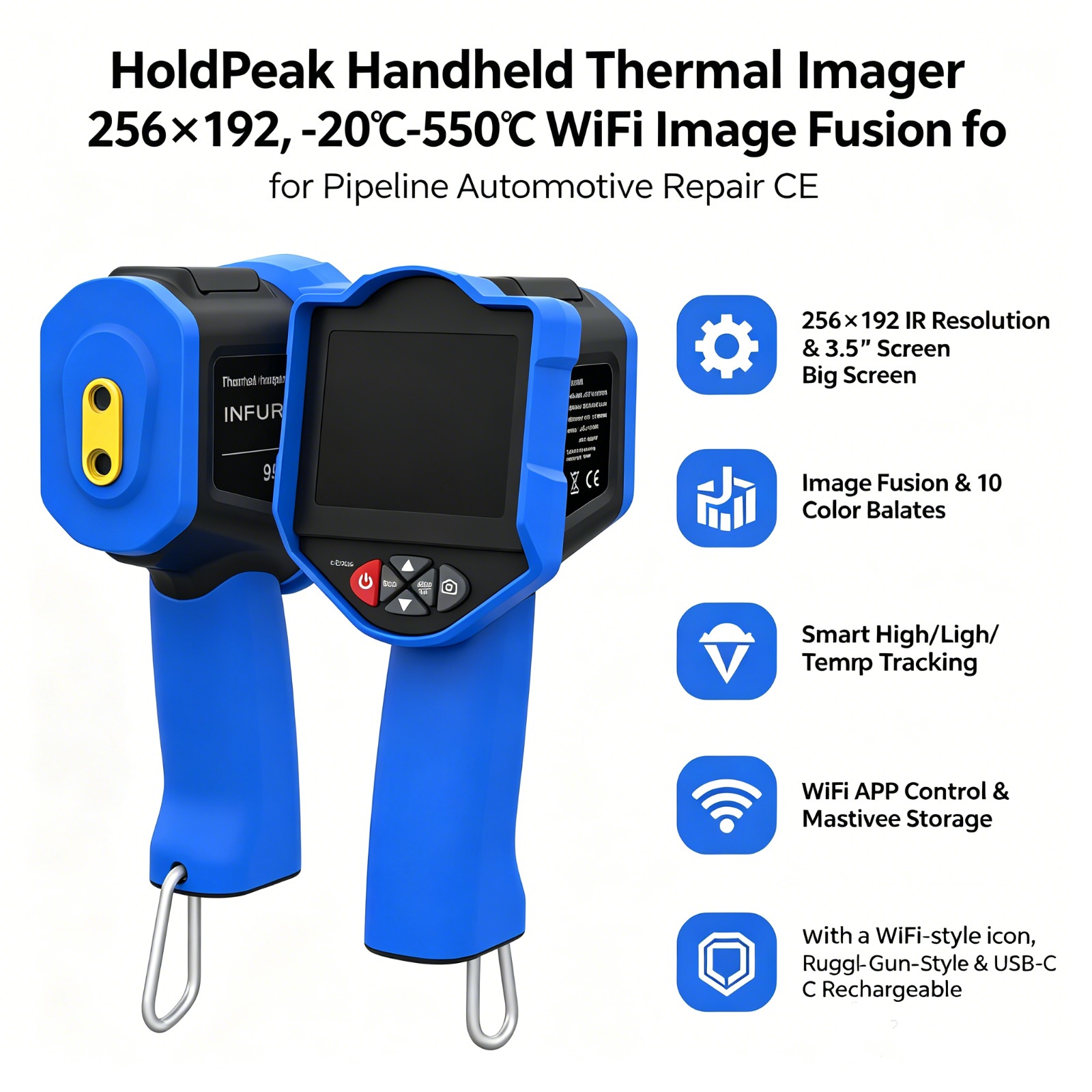HoldPeak warmtebeeldcamera, 25 - Thermal Imaging Camera 256X192 recensie en prijs